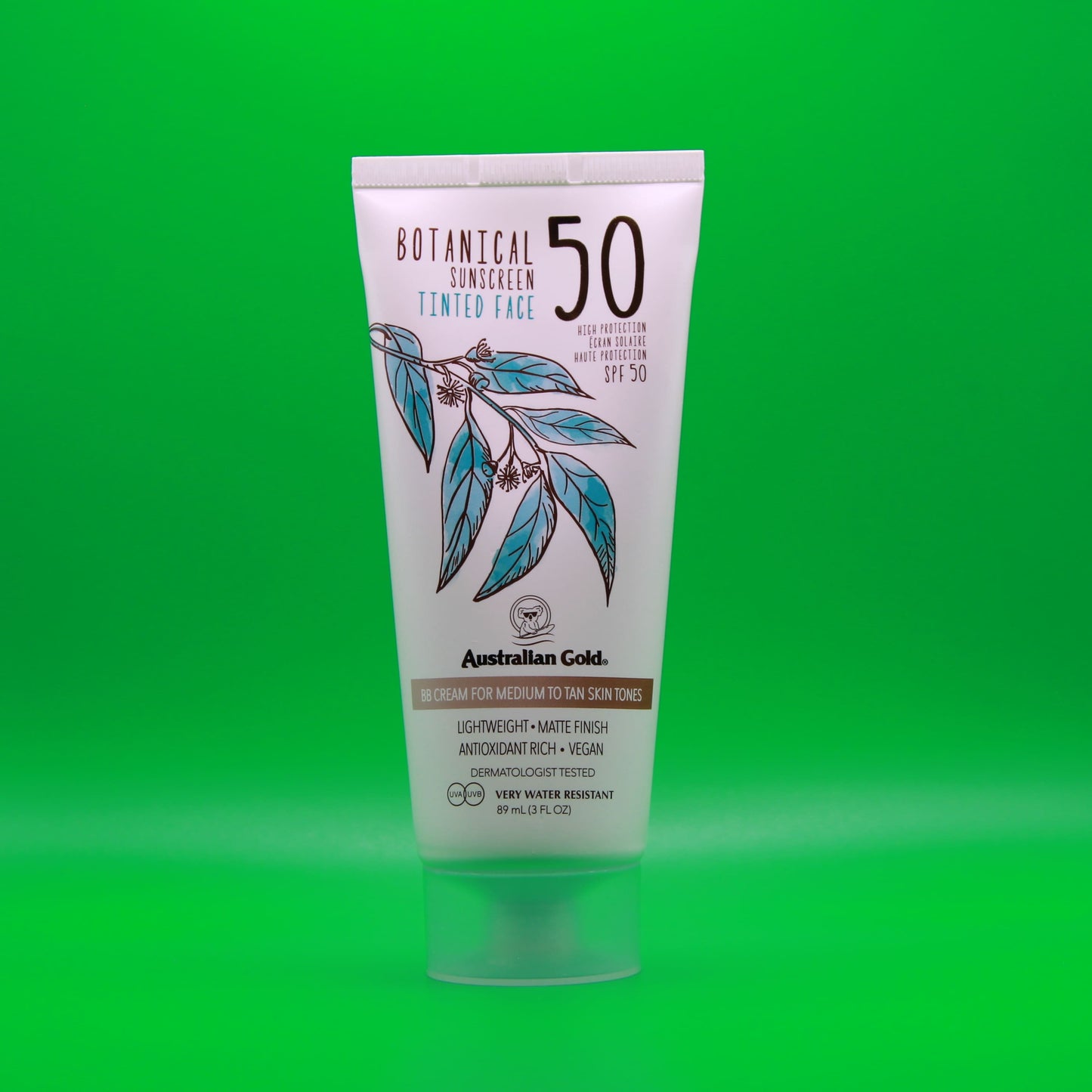 Australian Gold - Botanical Sunscreen Tinted Face SPF 50 - Dark